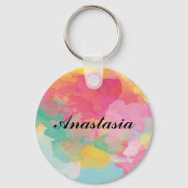 Phantastisch farbenfroh mit Ihrem Namen Schlüsselanhänger