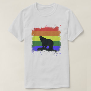PHANTASTISCH GAY BEAR PRIDE BEAR WOOF RAINBOW FLAG T-Shirt