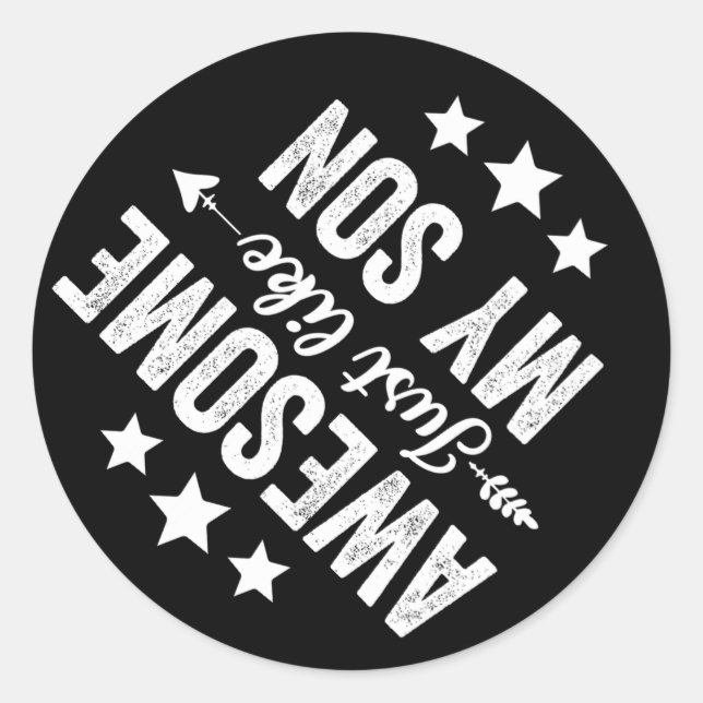 Phantastisch, genau wie meine sonnige Vater-Mama F Runder Aufkleber (Vorderseite)