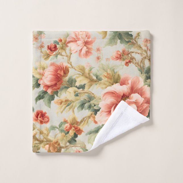 Phantastisch Gentle Exquisite Blume, Blätter. Male Badhandtuch Set (Waschlappen)