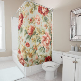 Phantastisch Gentle Exquisite Blume, Blätter. Male Duschvorhang