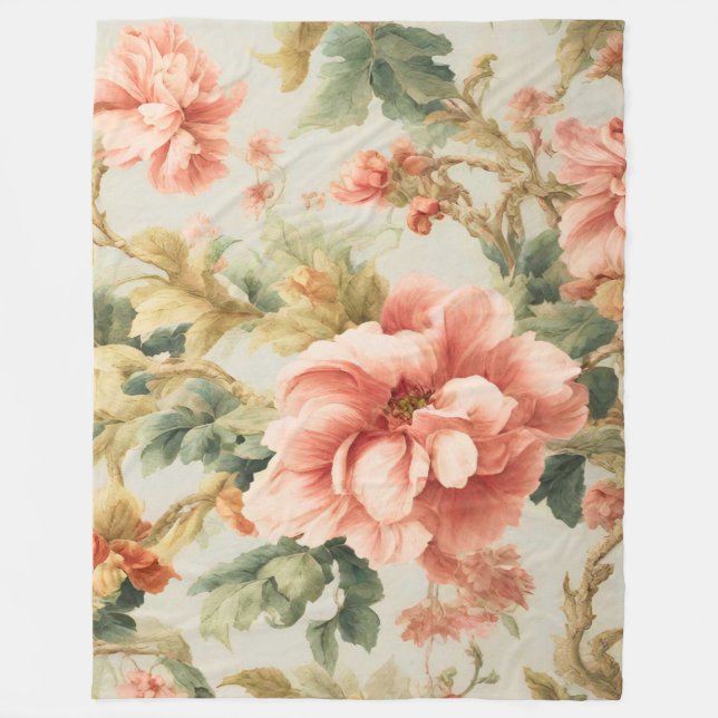 Phantastisch Gentle Exquisite Blume, Blätter. Male Fleecedecke (Vorderseite)