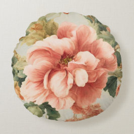 Phantastisch Gentle Exquisite Blume, Blätter. Male Rundes Kissen