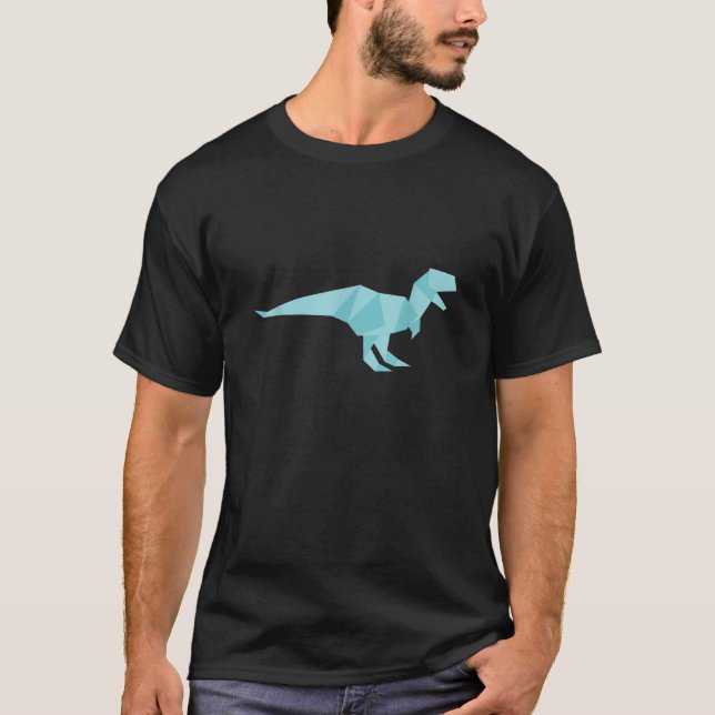 Phantastisch Geometric Tyrannosaurus Rex T Rex Din T-Shirt (Vorderseite)