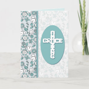 Phantastisch Grace Bluebird Doodles Personalisiert Feiertagskarte