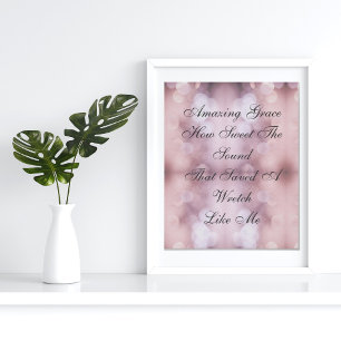 Phantastisch Grace Bokeh Pink beleuchtet Poster
