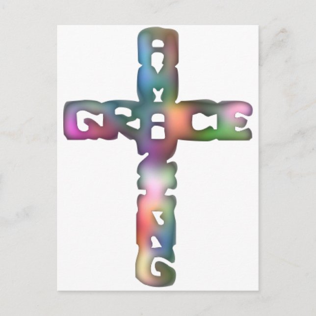 Phantastisch Grace Cross Postkarte (Vorderseite)