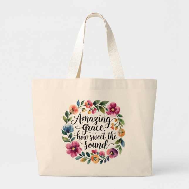 Phantastisch Grace floral Jumbo Stoffbeutel (Vorne)