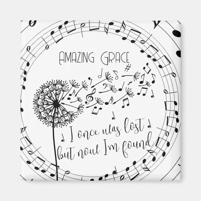 Phantastisch Grace Hymn Dandelion Christlich Magnet (Vorne)
