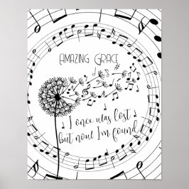 Phantastisch Grace Hymn Dandelion Christlich Poster