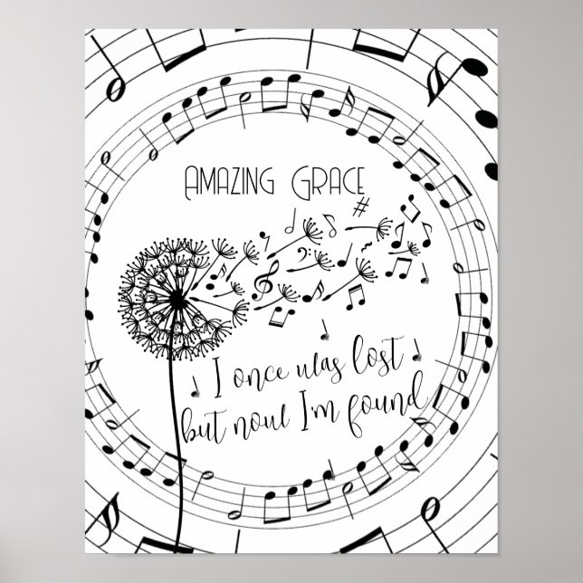 Phantastisch Grace Hymn Dandelion Christlich Poster (Vorne)