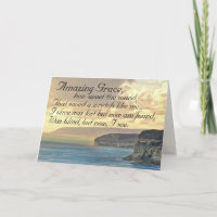 Phantastisch Grace Hymn Ocean Sunset Grußkarte