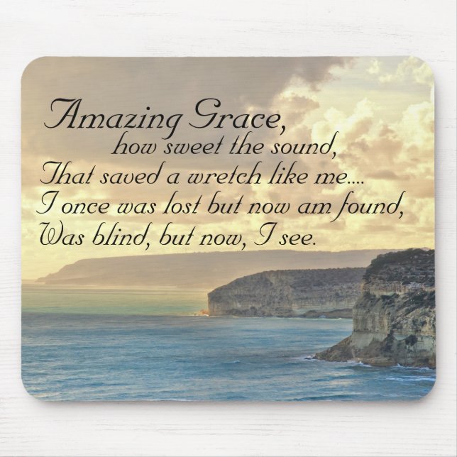 Phantastisch Grace Hymn Ocean Sunset Mousepad (Vorne)