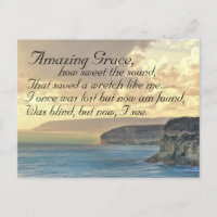Phantastisch Grace Hymn Ocean Sunset Postkarte