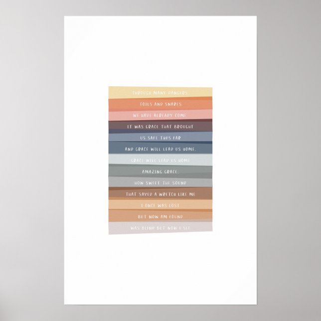 Phantastisch Grace Lyric Color Print for Kids Poster (Vorne)