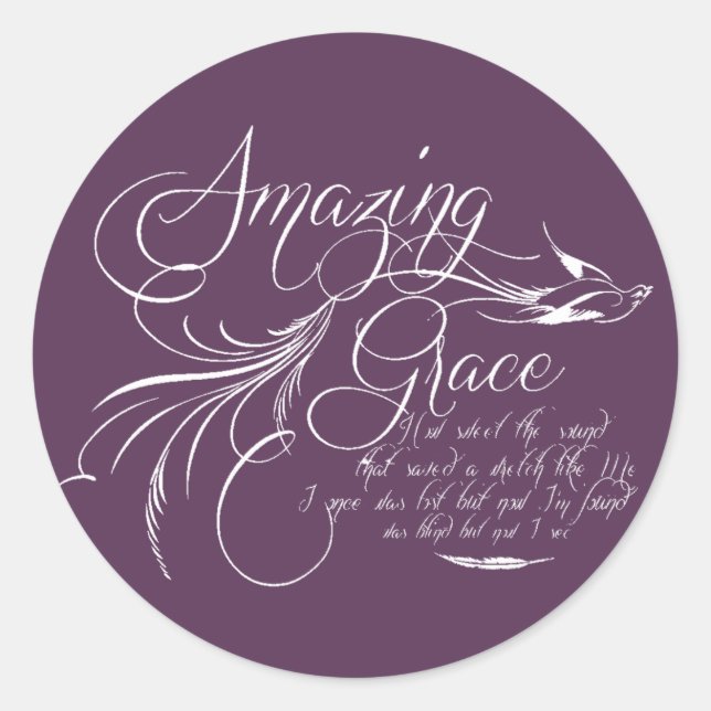 Phantastisch Grace Runder Aufkleber (Vorderseite)