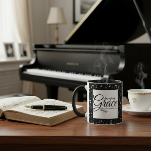 Phantastisch Grace Schwarz-Weiß-Musik Tasse
