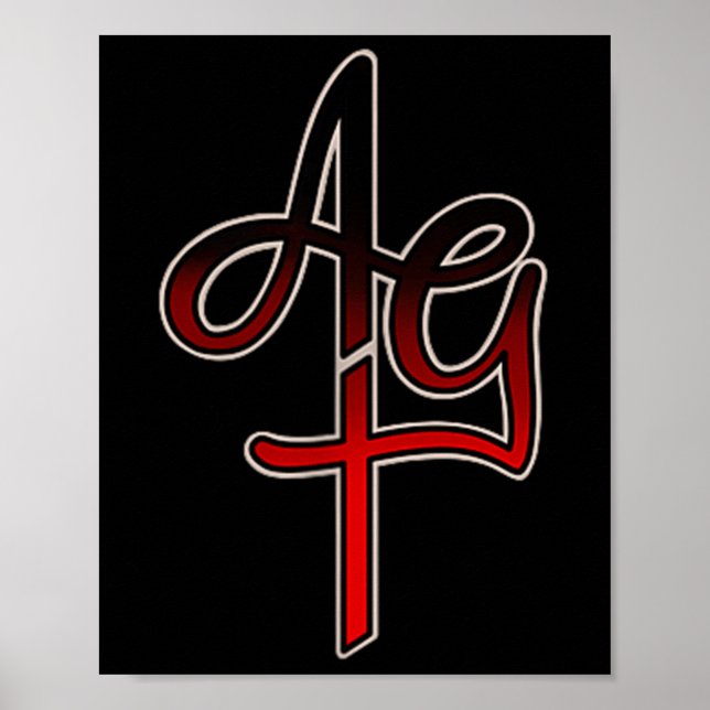 Phantastisch Grace Tattoo Blutungen Herz Poster (Vorne)