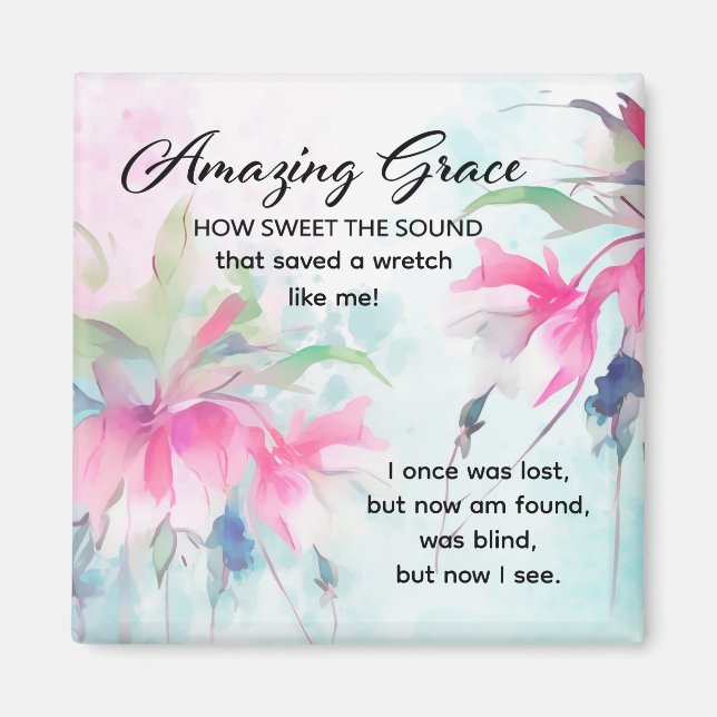 Phantastisch Grace Wie Sweet the Sound Christlich  Magnet (Vorne)