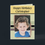 Phantastisch Grandson fügt Geburtstag zum Fotogrün Karte<br><div class="desc">Für eine phantastische Grandson Geburtstagskarte. Diese Karte bringt ihm ein Lächeln ins Gesicht und fühlt sich ganz besonders an: Fügen Sie einfach Ihre personalisierte Nachricht hinzu und ersetzen Sie das Foto durch Ihr eigenes. Das Farbschema ist grün,  gelb und braun.</div>