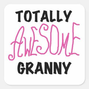 Phantastisch Granny Pink Tshirts und GIfts Quadratischer Aufkleber