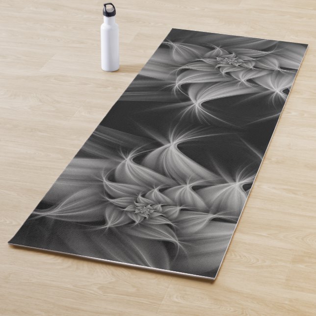 Phantastisch-Grau-Blume-Fraktal Yogamatte (Beispiel)