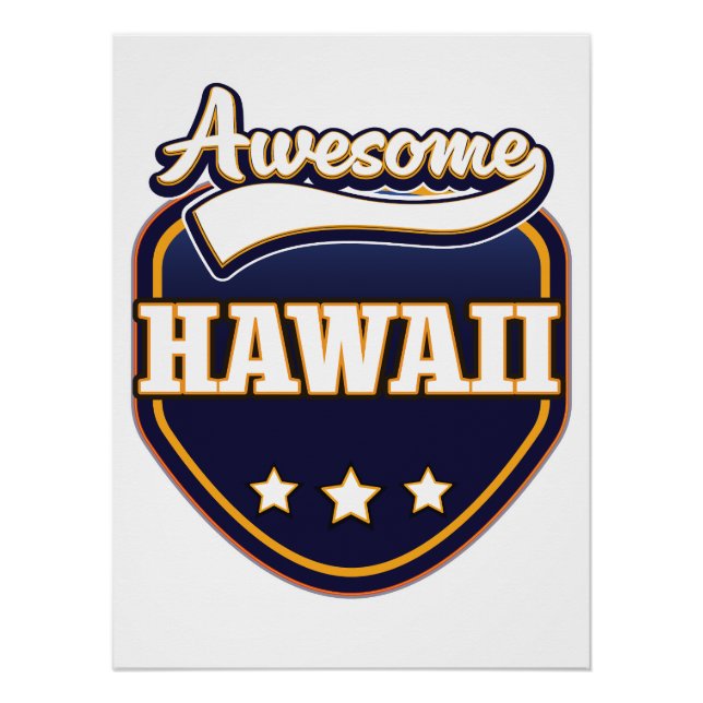 Phantastisch Hawaii Sportlogo Poster (Vorderseite)
