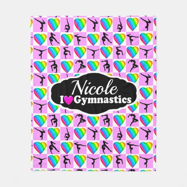PHANTASTISCH I LIEBE GYMNASTICS-DESIGN FLEECEDECKE (Vorderseite)