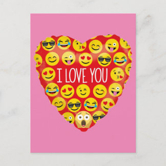 Phantastisch Ich Liebe Sie Emoji Geschenk Postkarte