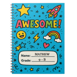 Phantastisch-Kids-Notebook - Personalisierter Name Notizblock