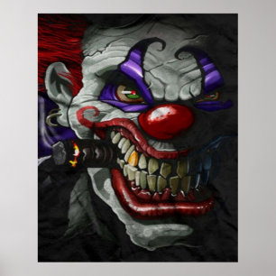 Phantastisch Killer Clown Cartoon Artwork Horror Poster