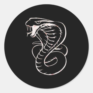 Phantastisch King Cobra Snake Runder Aufkleber