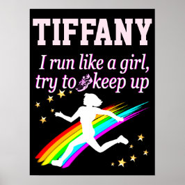 PHANTASTISCH LAUFEN WIE EIN MÄDCHEN PERSONALISIERT POSTER