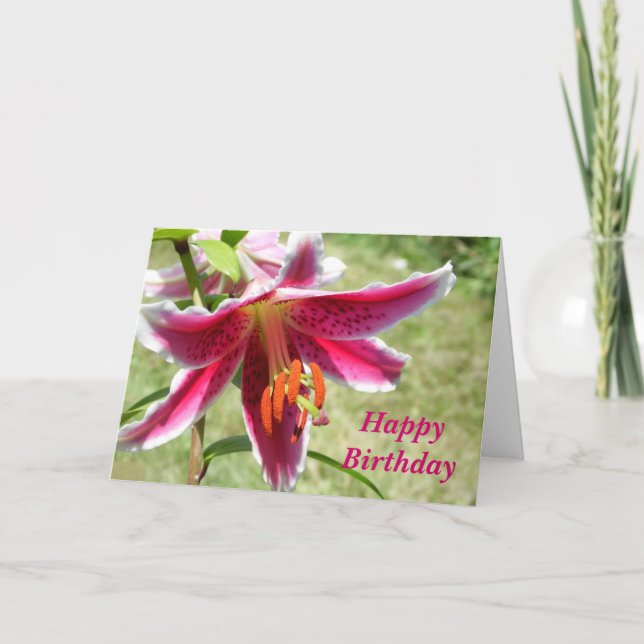 Phantastisch Lily Birthday Card Karte (Vorderseite)