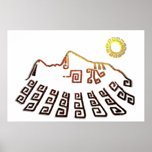 Phantastisch Machu_Picchu Cusco Peru Zeichnend Poster