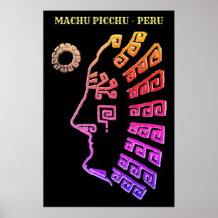 Phantastisch Machu Picchu Zeichnend Poster
