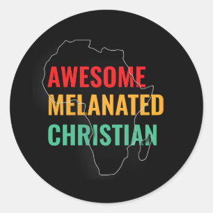 Phantastisch melaniert Christlich Runder Aufkleber