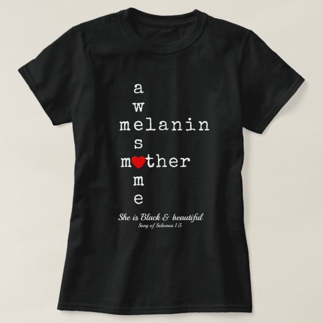 PHANTASTISCH MELANIN MOTHER | Christlicher Muttert T-Shirt (Design vorne)