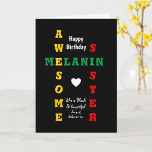 Phantastisch Melanin Sister Christlich Happy Birth Karte