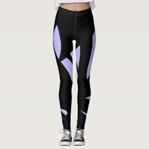 Phantastisch Modern Art Black und Lavendel Leggings