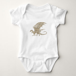 Phantastisch Mosaik Dragon Golden Baby Strampler