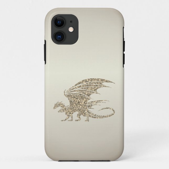 Phantastisch Mosaik Dragon Golden Case-Mate iPhone Hülle (Rückseite)