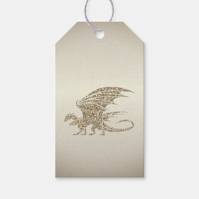Phantastisch Mosaik Dragon Golden Geschenkanhänger (Vorderseite)