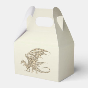 Phantastisch Mosaik Dragon Golden Geschenkschachtel