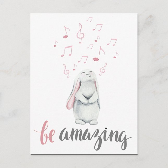 Phantastisch Music Bunny Postkarte (Vorderseite)