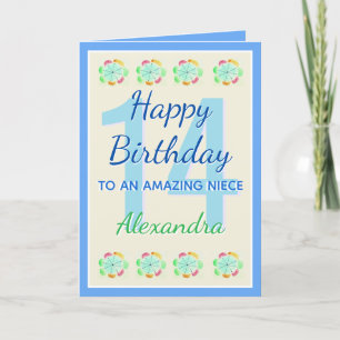 Phantastisch Niece 14 Modern Keepake Birthday Card Karte