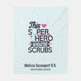 Phantastisch Nurse Superhero Sprichwort Typografie Fleecedecke