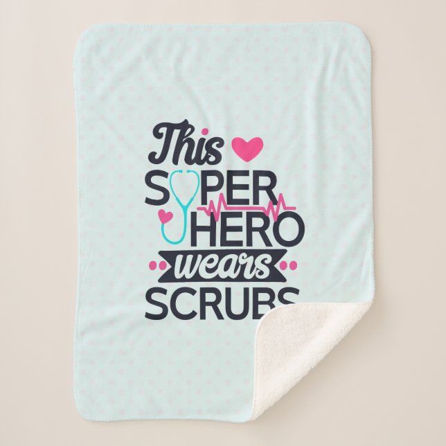 Phantastisch Nurse Superhero Sprichwort Typografie Sherpadecke (Vorderseite)
