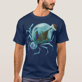 Phantastisch Ocean Aquarium Shipwreck Flasche Spid T-Shirt