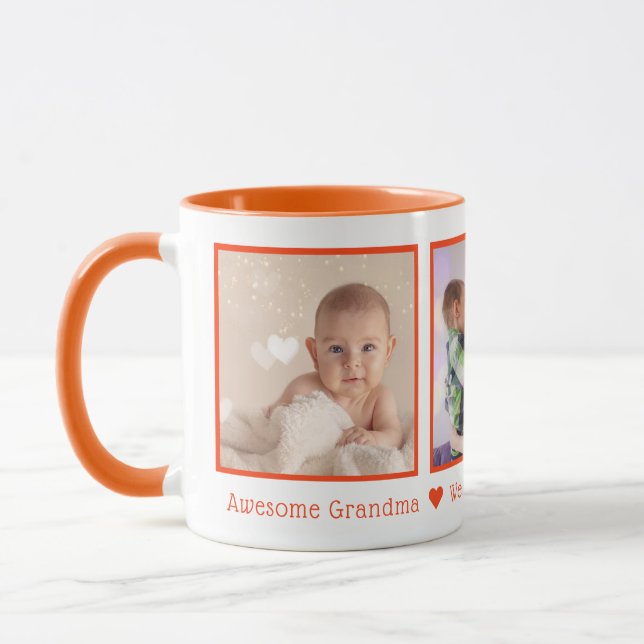 Phantastisch Oma Multi Foto Personalisiert Tasse (Links)